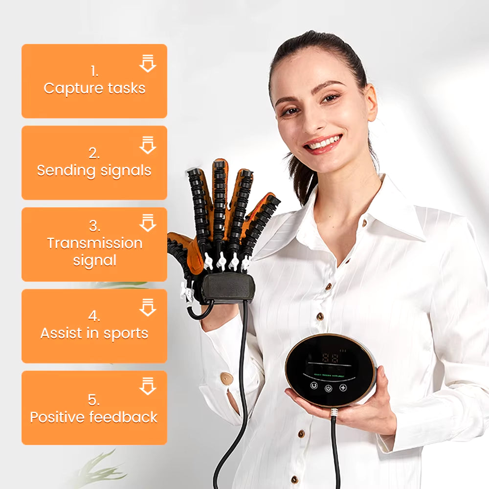 Intelligent Hand Massage Rehabilitation Training Robot Gloves for Stroke Hemiplegia Hand Function Recovery Finger Trainer Glove