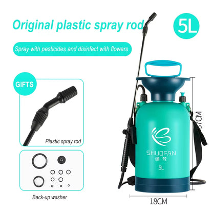 0.8 Gallon Portable Pump Pressure Sprayer with Pressure Relief Valve Garden Sprinkler Extended Brass Washer Wand Lawn Hydro Jet