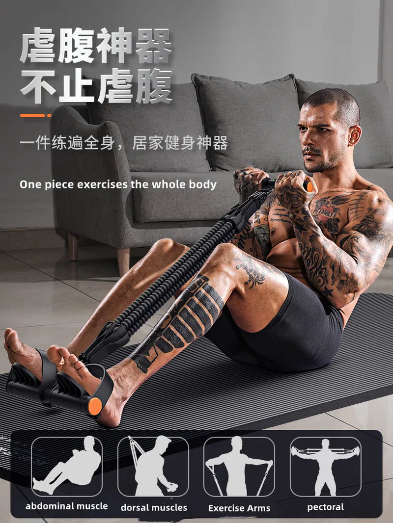 Pedal Type Tensioner Multifunctional Tension Device for Men'S Fitness,Back, Abdomen, and Abdominal Muscle Training, Pull Rope