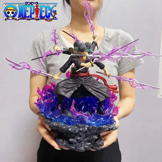 40Cm Anime One Piece Figure Zoro Action Figurine Wano Onigashima Nine Swords Pvc Statue Model Collectible Decoration Toy Gift