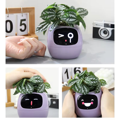 IVY Plant Cute Pet Robot Electronic Pet Flower Pot Healing AI Electronic Toy Creative Air Purification