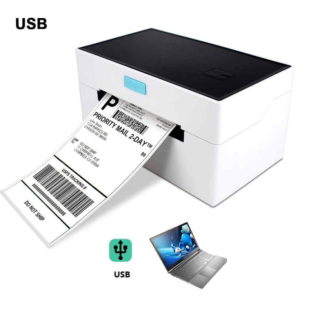 High Speed Desktop USB Bluetooth Thermal Printer Label Maker Sticker Shipping Label Barcode Printer for Express Label