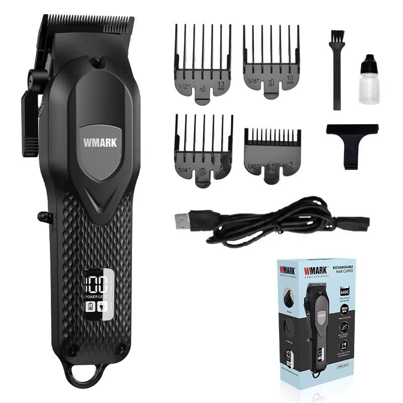 WMARK 7000RPM NG-119 Hairdresser Professional Charging Oil Head Electric Pusher with LED Display