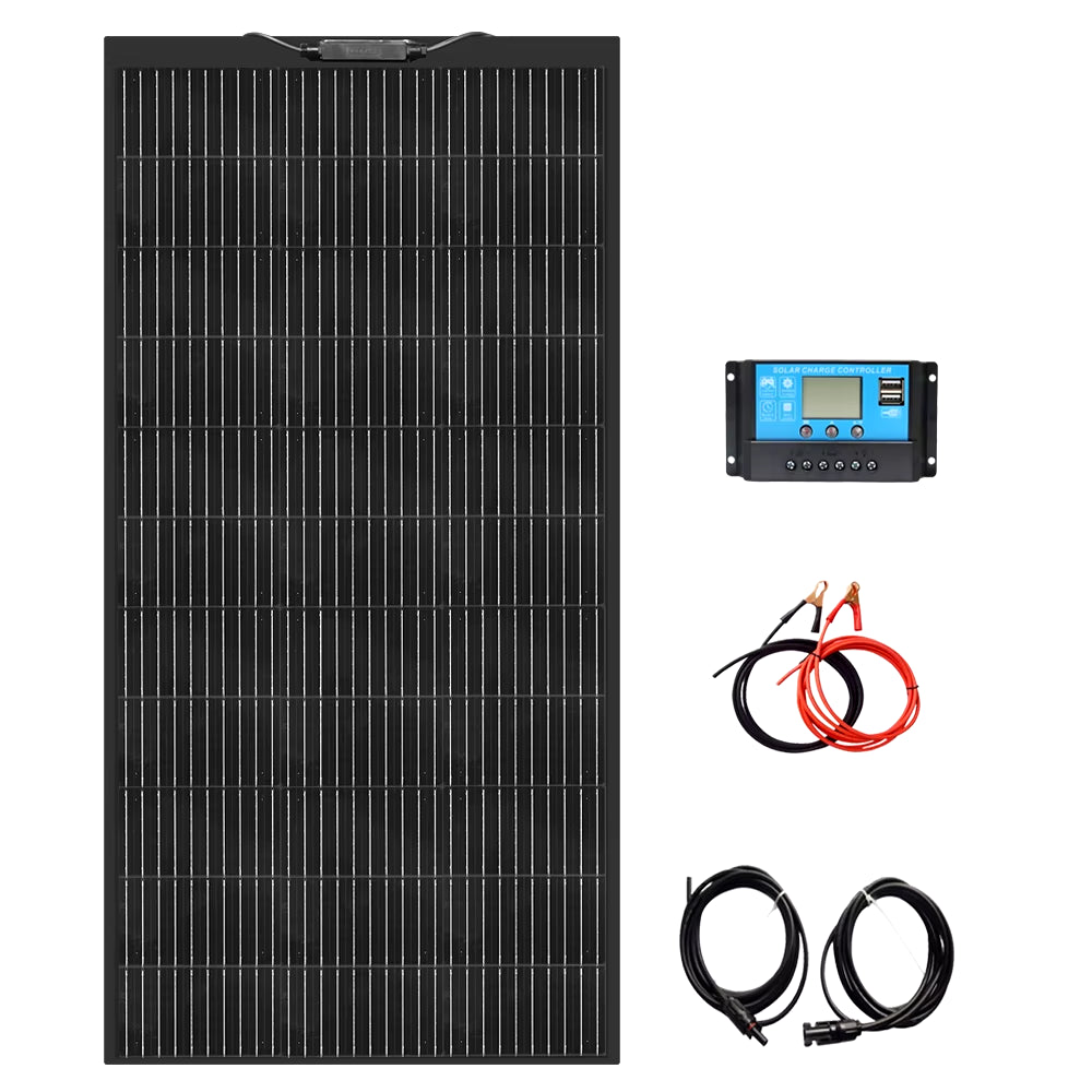 Flexible Solar Panel 12V Kits 240W 360W 480W 600W 720W Charge Controller Cable for Battery RV Trailer Boat Cabin Caravan Truck