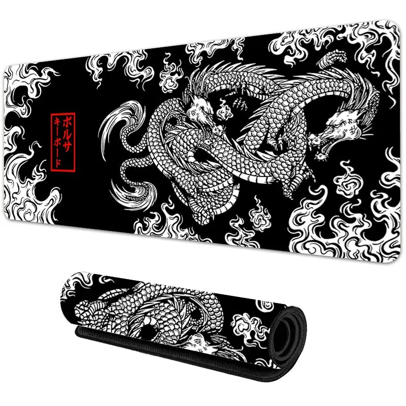 Japanese Dragon Large Gaming Mousepad XXL Keyboard Gamer Mouse Pad on the Table Speed Desk Mat Anime 900X400 700X300 Mouse Mats